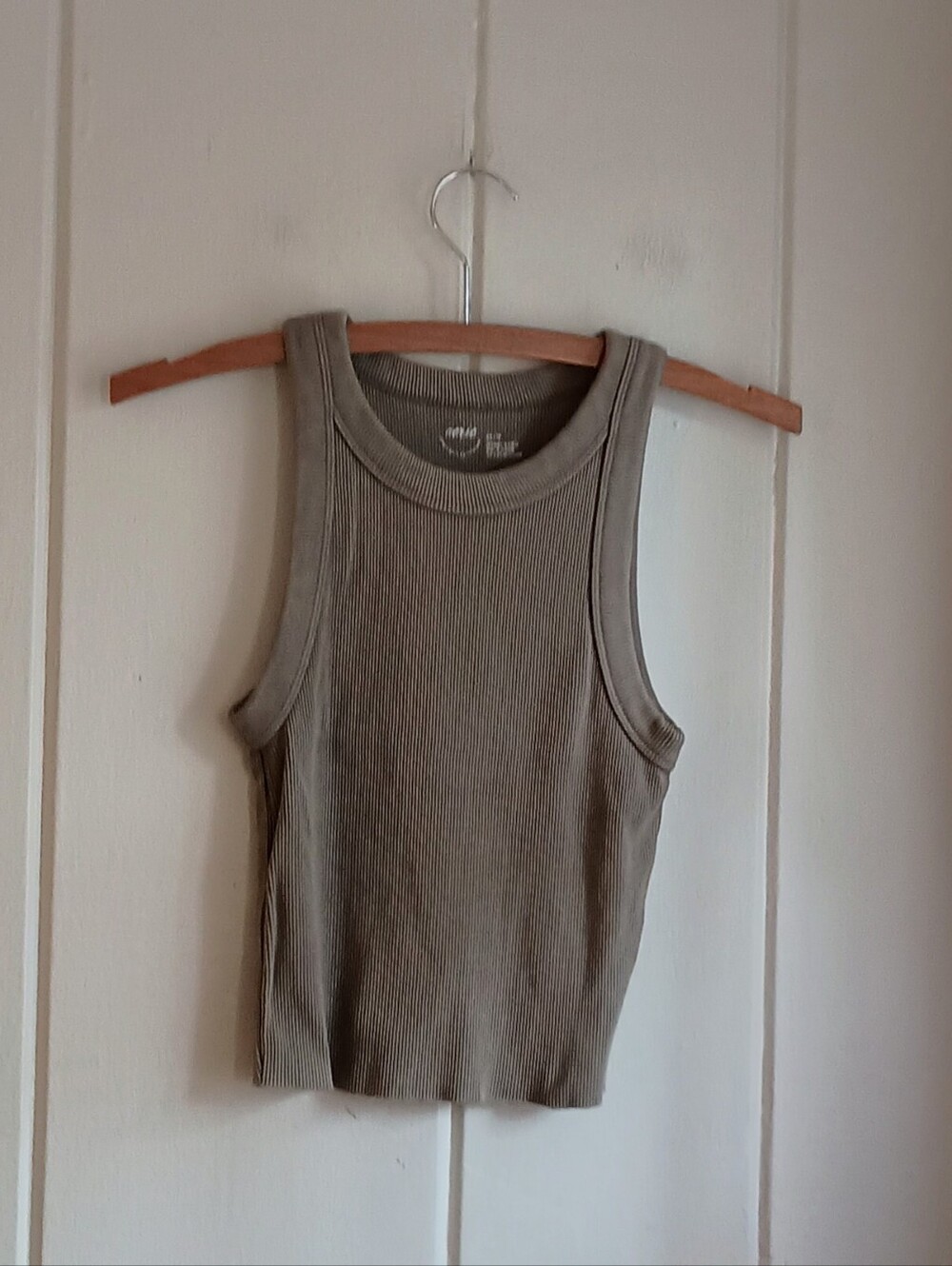 Olive Green High Neck Tank Top